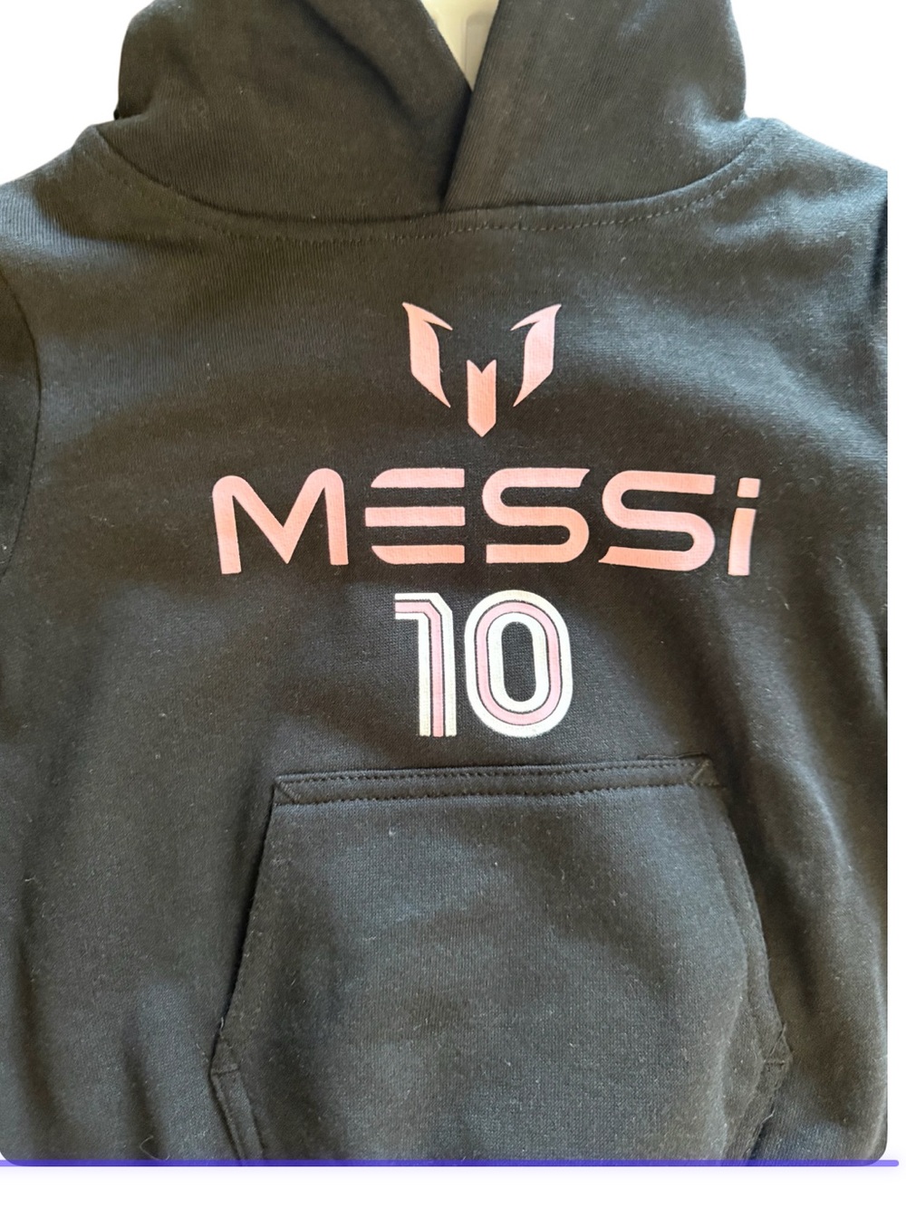 Lionel MESSI 10 Black Kids Hoodie & Sweatpants Set with Pink LogoSize 2T NWT - Picture 11 of 11